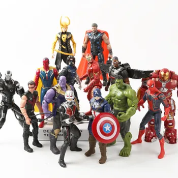Marvel Avengers ınfinity savaş Film Anime Siyah Panter Kaptan Amerika Ironman Örümcek Adam hulk thor Süper Kahraman aksiyon figürü oyuncakları