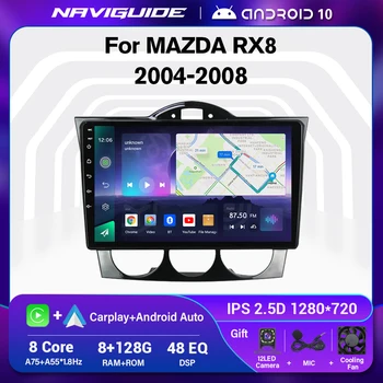 Araba Radyo MAZDA RX8 RX-8 2004-2008 Android 10 Multimedya Video Oynatıcı GPS Navigasyon Autoradio Carplay Ana Ünite No 2 Din DVD