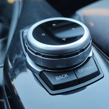 Orijinal Araba Multimedya Düğmeleri Kapak iDrive Çıkartmalar İç Tamir Aksesuarları BMW için 1 2 3 5 7 GT X1 X3 F30 F10 F07 X6 F10