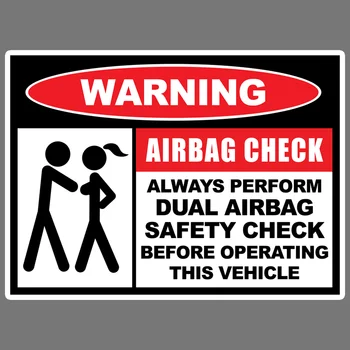 Uyarı Çıkartmaları Uyarı Hava Yastığı Kontrol Komik vinil yapışkan Araba Kamyon Pencere Çıkartması emniyet tamponu PVC Vinil Yansıtıcı Çıkartmalar