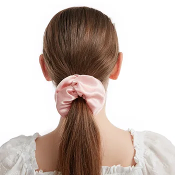 Moda Dut İpek Scrunchie 6CM Büyük Saç Scrunchies İpek Elastik Saç Bantları Kadınlar İçin At Kuyruğu Hairbands Bağları Aksesuarları