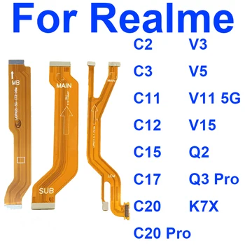 Anakart LCD Flex Kablo Oppo Realme İçin C2 C3 C11 C12 C15 C35 C17 C20 Q3 Pro V3 V5 Q2 V11 V15 Anakart LCD ekran Şerit