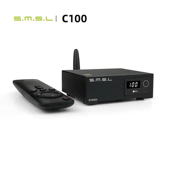 SMSL C100 USB MQA DAC AK4493S XMOS XU316 DSD512 32Bıt 768KHZ CK-03 Saat Optik koaksiyel Bluetooth Dekoder uzaktan kumanda İle