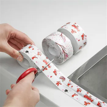Mutfak Lavabo Su Geçirmez Etiket Antimold Bant Banyo Tezgah Tuvalet Boşluk Bant Kendinden yapışkanlı Dikiş Sticker Mutfak Aksesuarları