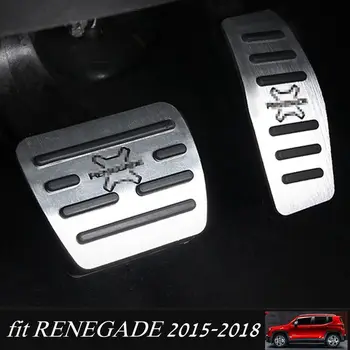 Araba Styling Renegade 2018 Gaz Fren Pedalı AT Otomatik Fren Yakıt Gaz Pedalı Kapak Plakası Jeep Renegade 2015-2019 İçin