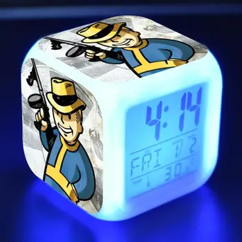 Fallout 4 Aksiyon figürleri LED 7 renk değişimi dokunmatik ışık Alarm masası İzle erkek kız oyuncaklar #3799