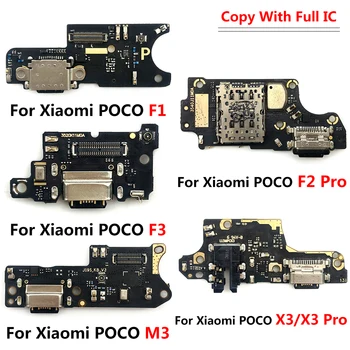 Yeni USB şarj portu Şarj Kurulu Flex Kablo Xiaomi Poco F2 Pro F3 F1 X3 Pro Dock fiş konnektörü Mikrofon İle