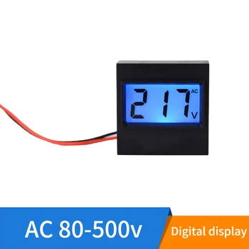 AC 80-500V LCD Dijital Voltmetre Gerilim Metre Volt Enstrüman Aracı 2 Teller Arkadan Aydınlatmalı Ekran 110V 220V DIY