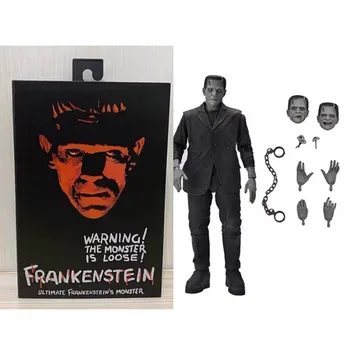 NECA Frankenstein Bilimsel Garip Siyah ve Beyaz Versiyonu 18 cm Hareketli Bebek El Yapımı Modeli
