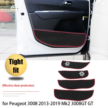 Koruyucu Mat Kapı İç Koruma Aksesuarları Koruma Halı Araba Kapı Anti Kick Pad Sticker Peugeot 3008 2013-2019 için Mk2