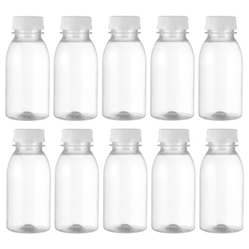 10 Adet 250ML Şeffaf Su Şişesi Plastik İçecek Şişeleri Ev mutfak plastik süt içecek şişesi şişe alt şişeleme