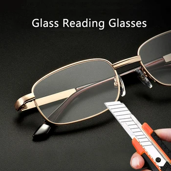 Cam Lens okuma gözlüğü Erkekler Kadınlar Presbiyopi Büyüteç Temizle Kristal Lensler Anti-Scratch Diyoptri Gözlük +150 250 350