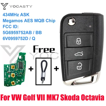 YOCASTY 5G6959752AB BB 6V0959752D Uzaktan Araba Anahtarı Megamos AES MQB Çip 2012-2015 VW Golf Mk7 Polo Tiguan Skoda Octavia Leon