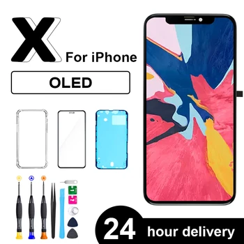 AAA + 24 Saat Teslimat Yok Ölü Piksel LCD Yumuşak OLED iPhone X XS XR 11 12 Pro Max Incell Ekran Değiştirme Tamir Kiti Gerçek Ton