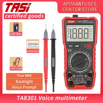 TASI TA8301 Dijital Multimetre Ses Yayın Fonksiyonu İle Profesyonel True RMS AC DC NCV Akıllı Multimetro voltmetre