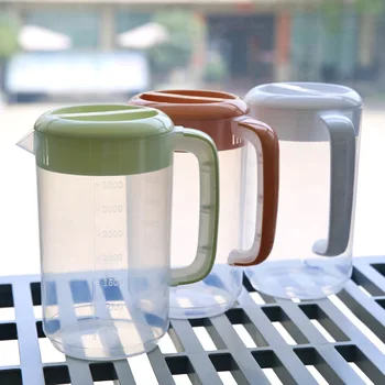 Çay sürahi suyu sürahi plastik su plastik sürahi su sürahi su sürahi kapaklı plastik su ısıtıcısı soğuk ölçekli