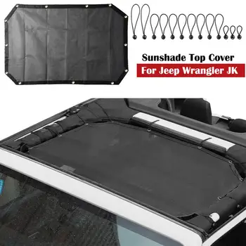 Araba Ön Çatı Mesh Üst Güneşlik Kapak UV Güneş Gölge Örgü Jeep Wrangler 2007-2018 JK 2 Kapı Dropshipping