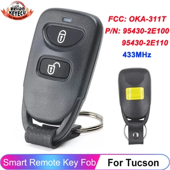 KEYECU İçin 2 Düğme Hyundai Tucson 2005 2006 2007 2008 2009 P / N: 95430-2E100 95430-2E110 433MHz Uzaktan akıllı anahtar Fob OKA-311T
