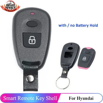 KEYECU 2 Düğme Hyundai Santa Fe Matrix Atos Accent Elantra Uzaktan Anahtar Shell Kılıf Yok veya Pil Tutucu Değiştirme