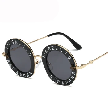 MADELINY Yeni Moda Yuvarlak Güneş Kadınlar Marka Tasarımcısı Arı güneş gözlüğü Erkekler Açık Havada Gözlüğü Shades Gözlük MA458