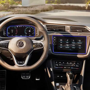 Volkswagen Tiguan 2022-2023 için Araba GPS navigasyon filmi LCD ekran Temperli cam koruyucu film Anti-scratch Filmi 9.2 inç