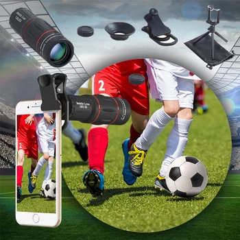 👍18X25 Monoküler Zoom teleskop lensi Cep Telefonu Kamera iPhone Android için Uygun Kamp Avcılık Spor Samsung Akıllı Telefon
